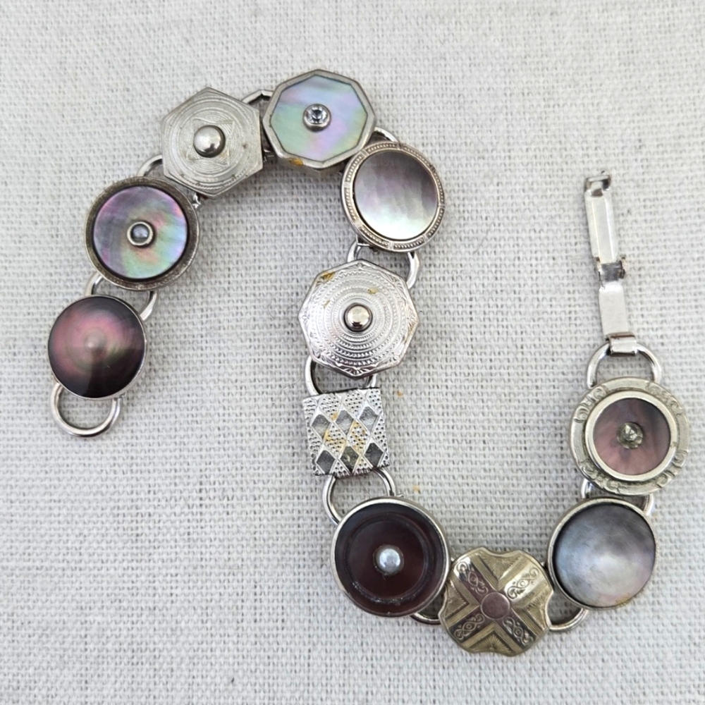 Vintage 1920s Kum-A-Part Cufflink Bracelet - Picture 4 of 5